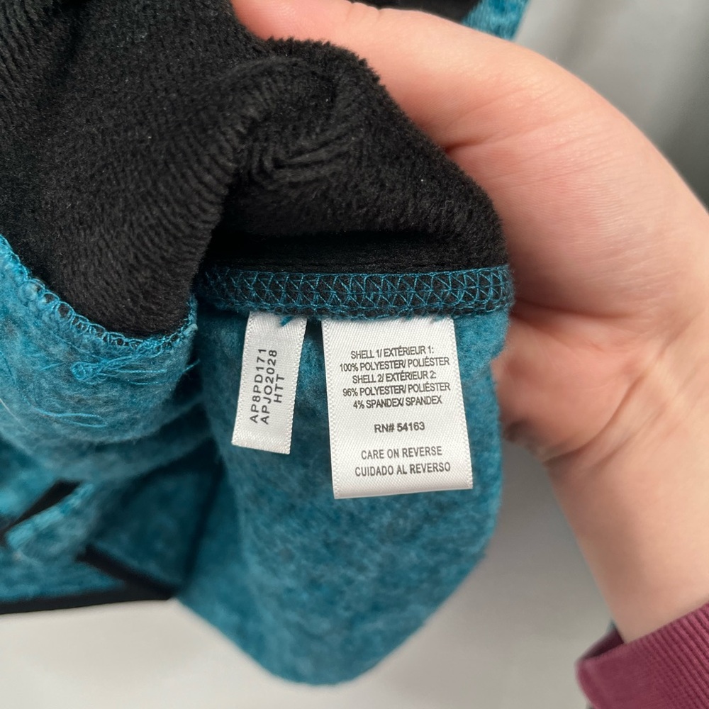 Marc New York Heathered Turquoise Black Fleece Knit Zip Classic Jacket size XL - Picture 9 of 9